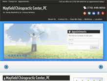 Tablet Screenshot of mayfieldchiropracticcenter.com